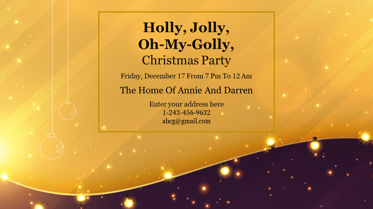 PowerPoint Christmas Party Invitation Template